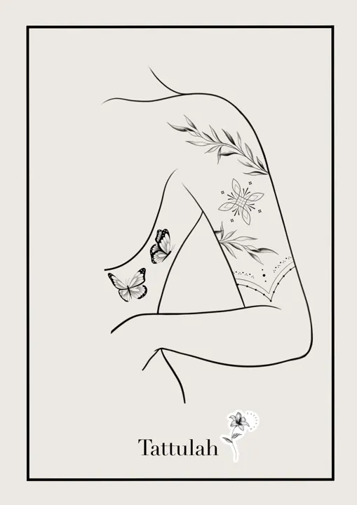 Tallulah's flash tattoo design sheet 1, available at Avinit Tattoo