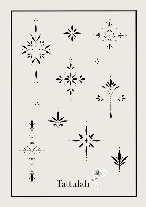 Tallulah's flash tattoo design sheet 10, available at Avinit Tattoo