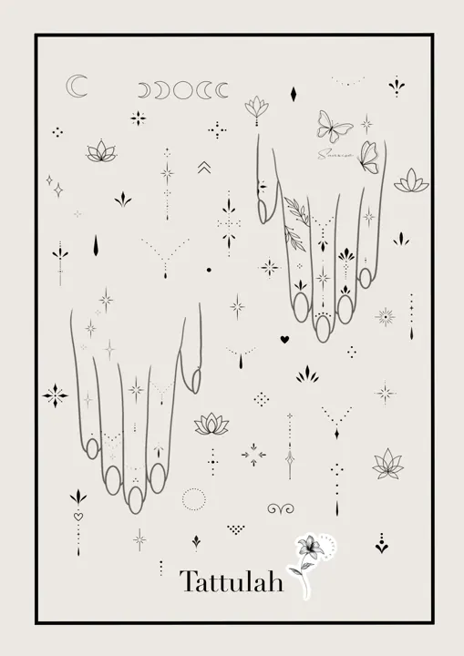 Tallulah's flash tattoo design sheet 13, available at Avinit Tattoo