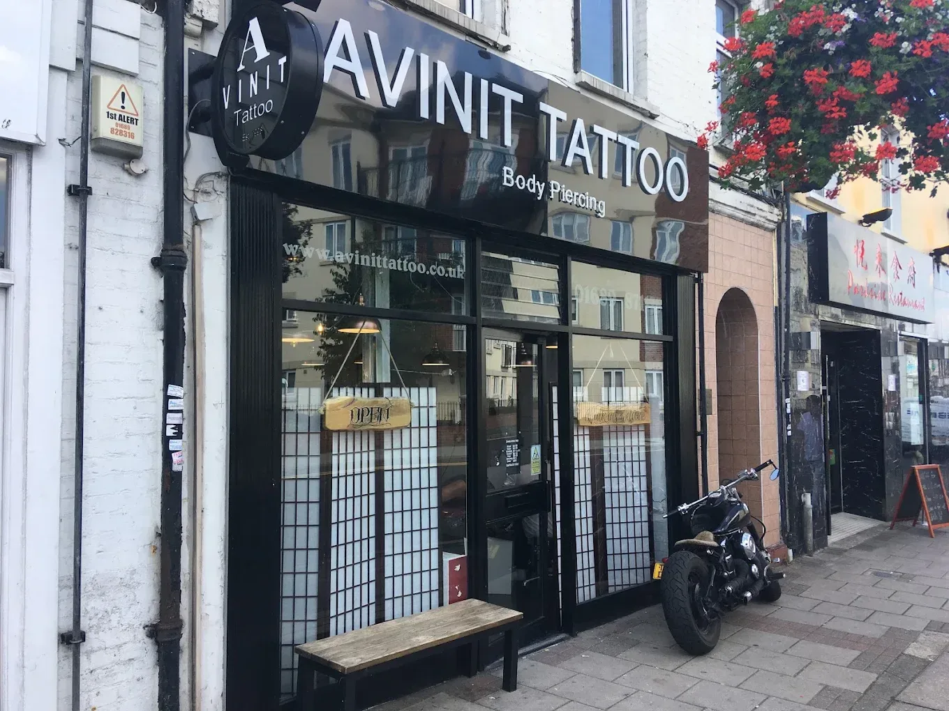 Avinit Tattoo shopfront on Chislehurst Road, Orpington