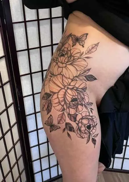Black and grey fine line tattoo by Tallulah Coates at Avinit Tattoo, Orpington (portfolio piece 2)