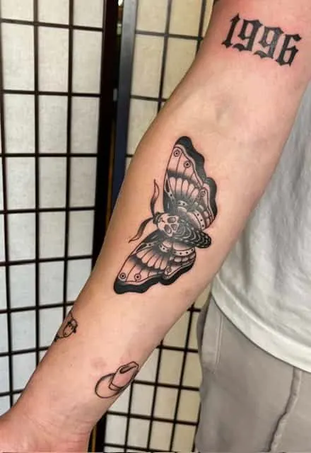 Black and grey fine line tattoo by Tallulah Coates at Avinit Tattoo, Orpington (portfolio piece 7)